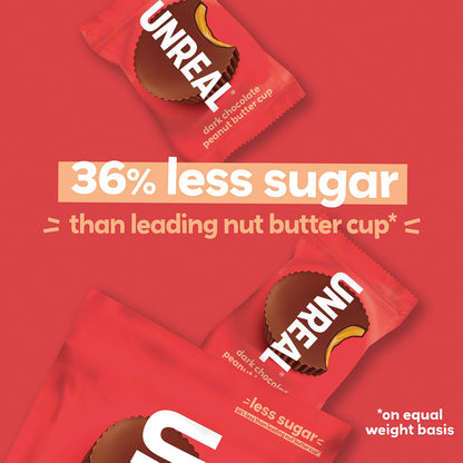 Product image of UNREAL Dark Chocolate Peanut Butter Cups Vegan Gluten Free Less Sugar Pack of 40