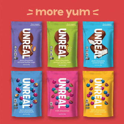 Product image of UNREAL Dark Chocolate Peanut Butter Cups Vegan Gluten Free Less Sugar Pack of 40