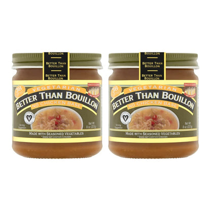 Product image of Better Than Bouillon Vegetarian No Chicken Base Made Seasoned Vegetables Certified Vegan Makes 9.5 Quarts of
