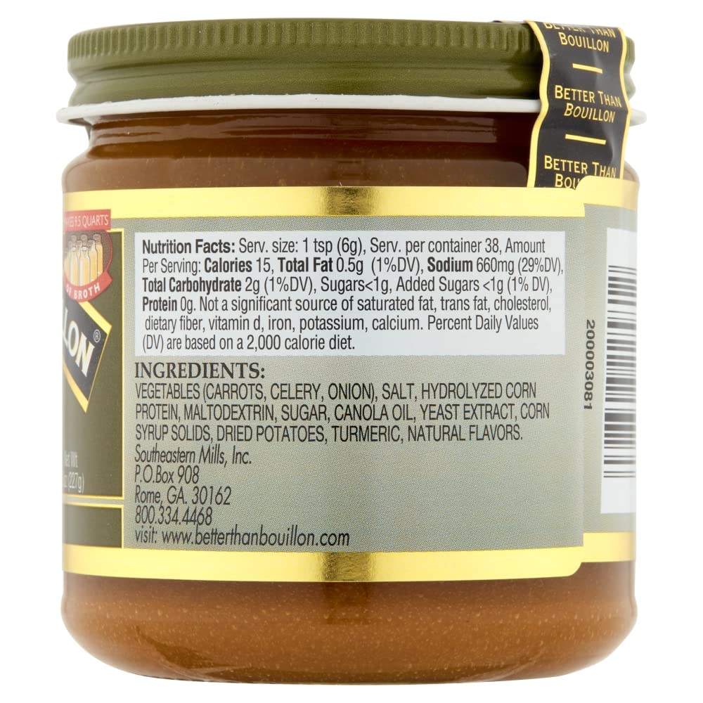 Product image of Better Than Bouillon Vegetarian No Chicken Base Made Seasoned Vegetables Certified Vegan Makes 9.5 Quarts of