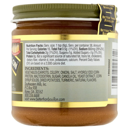 Product image of Better Than Bouillon Vegetarian No Chicken Base Made Seasoned Vegetables Certified Vegan Makes 9.5 Quarts of