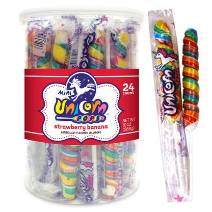 Product image of Adams and Brooks Mini Unicorn Pops Candy 24 ct Tub 24 Count