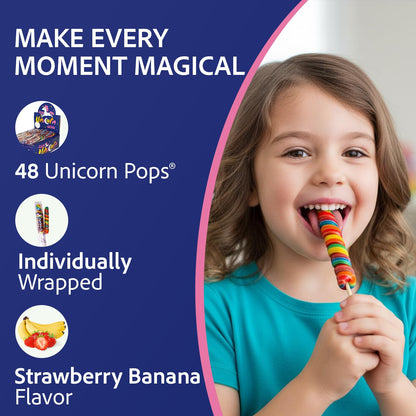 Product image of Adams and Brooks Mini Unicorn Pops Candy 24 ct Tub 24 Count