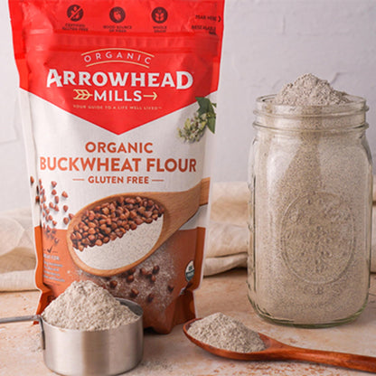 Product image of Arrowhead Mills Organic Buckwheat Flour Gluten Free 22 oz 22 oz Pack of 6