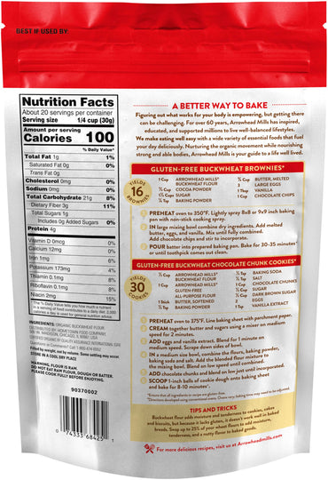 Product image of Arrowhead Mills Organic Buckwheat Flour Gluten Free 22 oz 22 oz Pack of 6