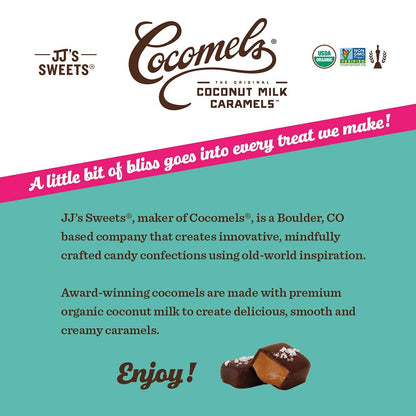 Product image of Cocomels Chocolate-covered Coconut Milk Caramels Sea Salt Organic Dairy-Free 1 oz 1 oz Pack of 15