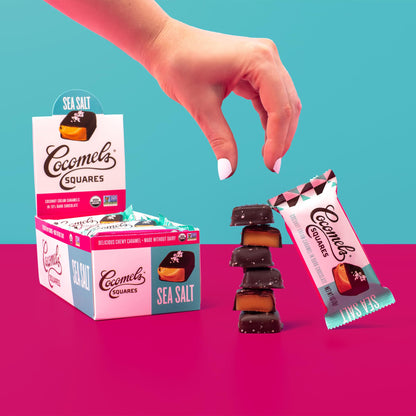 Product image of Cocomels Chocolate-covered Coconut Milk Caramels Sea Salt Organic Dairy-Free 1 oz 1 oz Pack of 15