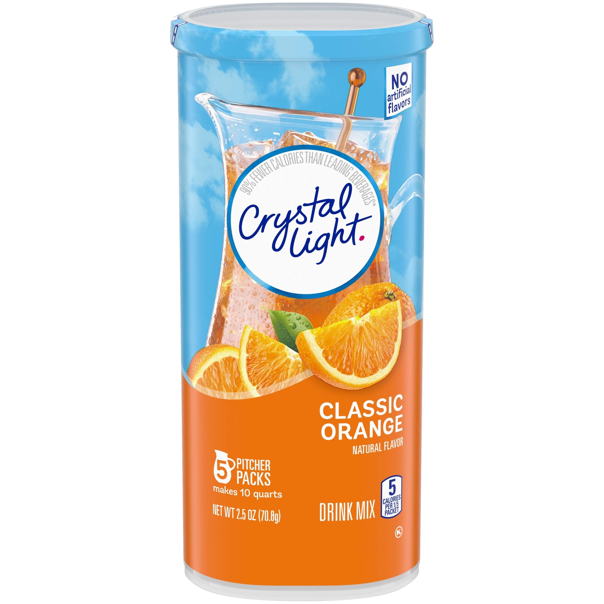 Product image of Crystal Light Classic Orange Drink Mix 5 Pitcher Packets