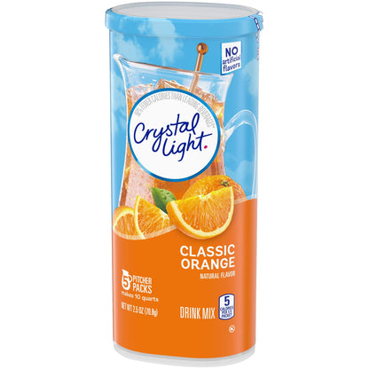 Product image of Crystal Light Classic Orange Drink Mix 5 Pitcher Packets