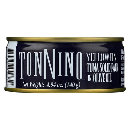 Product image of Tonnino Yellowfin Tuna Fillets in Olive Oil Wild Caught Non-GMO Canned 4.94 oz 4.94 oz Pack of 12