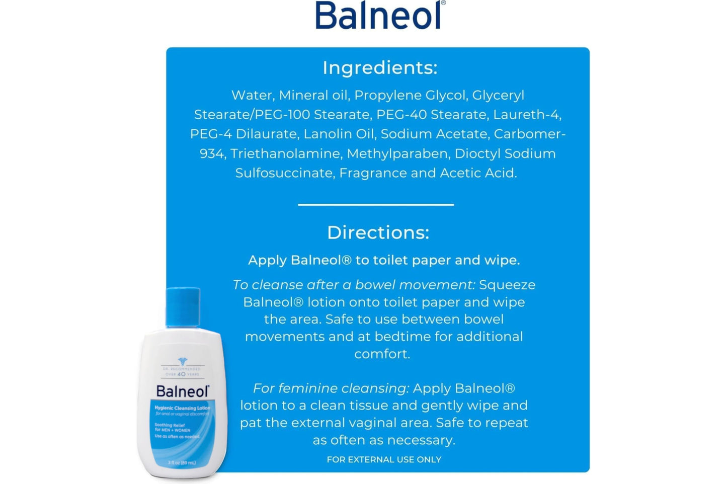 Product image of Balneol Hygienic Cleansing Lotion Bundle of 12 3 oz 3 oz