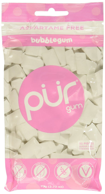 Product image of PUR Gum Bubblegum Flavor Chewing Gum Bag 55 ct Pack of 3