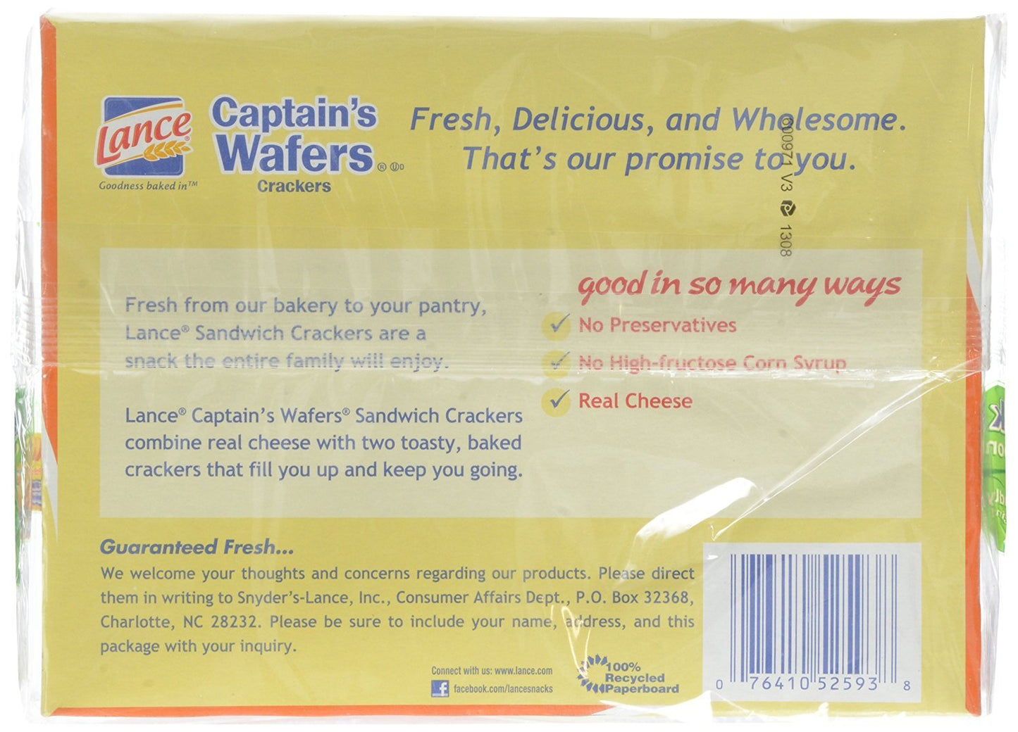 Product image of Lance Captains Wafers Crackers Grilled Cheese 11 oz 8 ct 11 oz Pack of 3