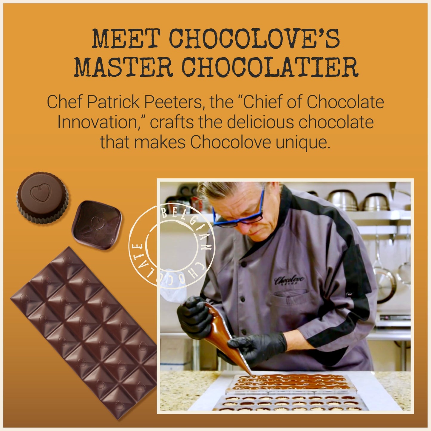 Product image of Chocolove Salted Caramel Chocolate Bars 55% Cocoa Premium Belgian Chocolate Non-GMO Gluten-Free Bar 3.2 oz