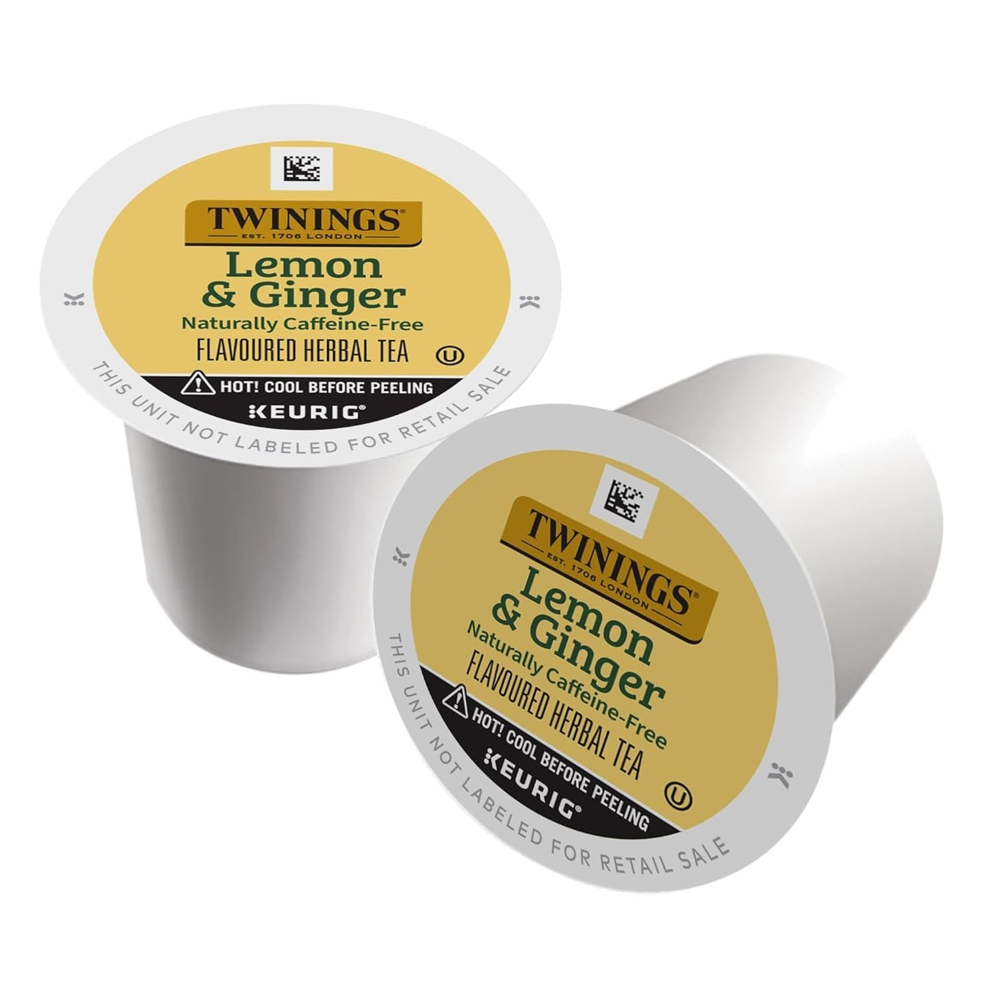 Product image of Twinings Lemon and Ginger Herbal Tea K-Cup Pods for Keurig 24 ct Naturally Caffeine-Free Enjoy Hot or Iced