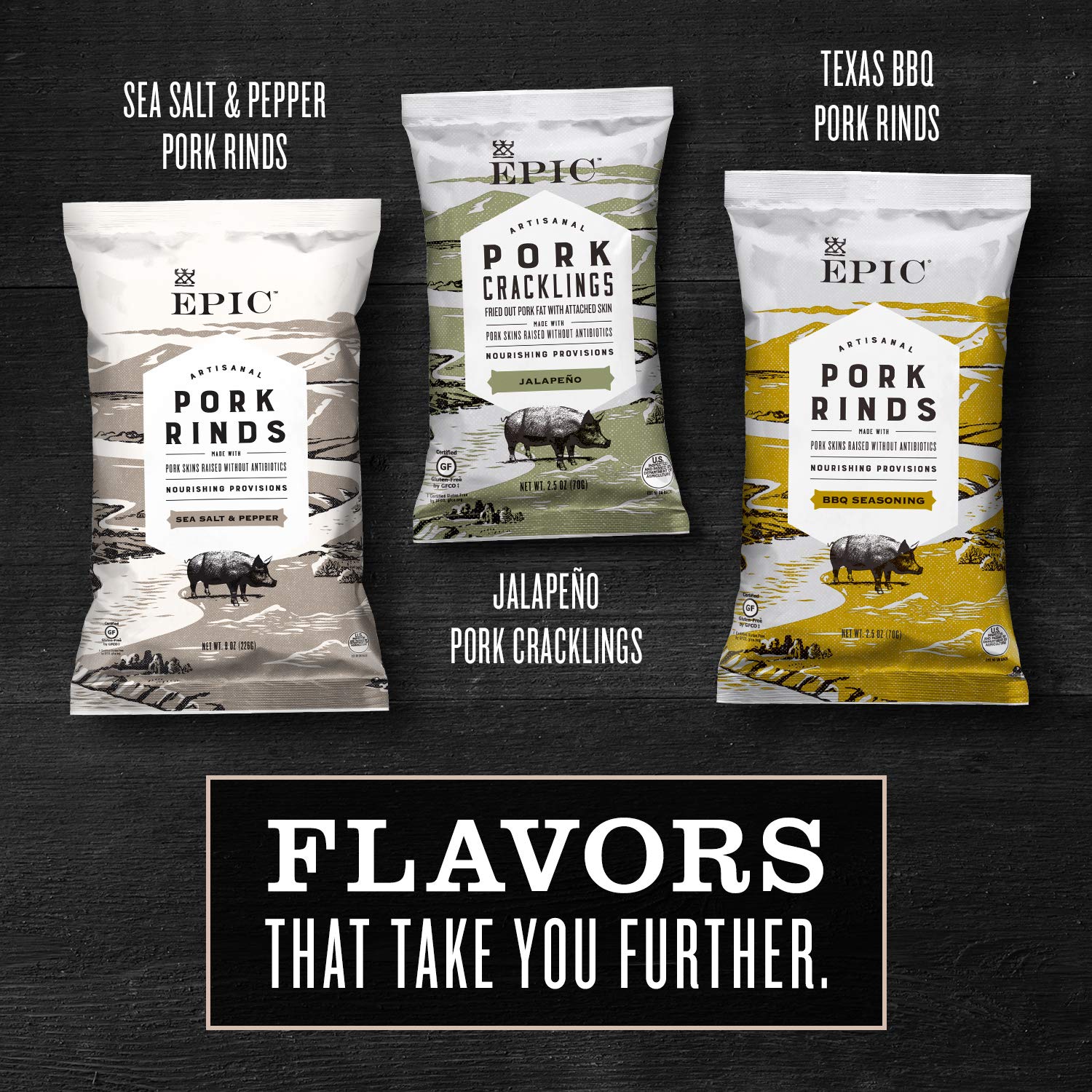 Product image of EPIC Maple Bacon Pork Cracklings Keto Consumer Friendly Box Bags 2.5 oz 2.5 oz Pack of 4