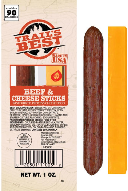 Product image of Trail's Best Beef and Cheese Jerky Packs Each 1 oz 1 oz Pack of 20