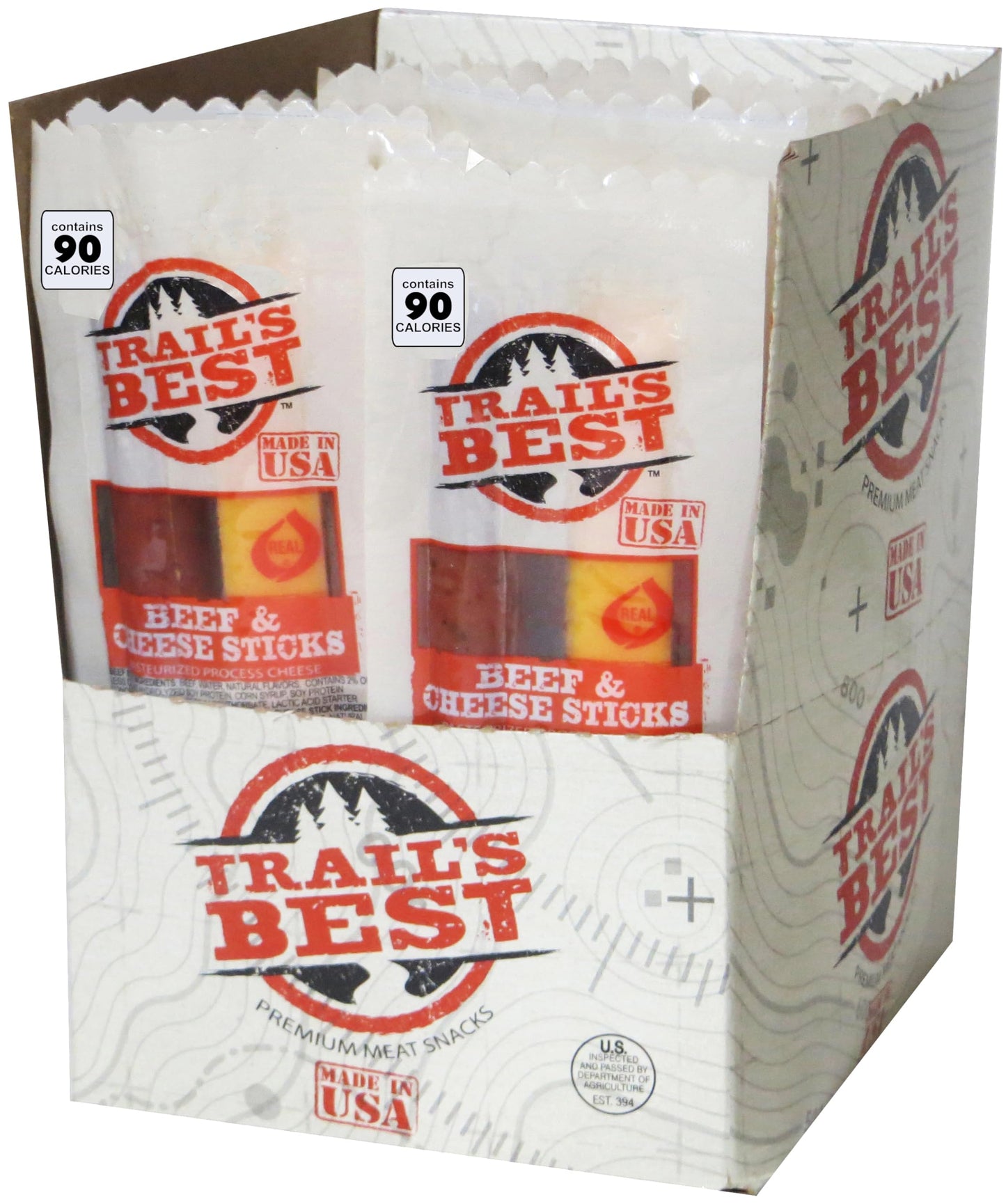 Product image of Trail's Best Beef and Cheese Jerky Packs Each 1 oz 1 oz Pack of 20
