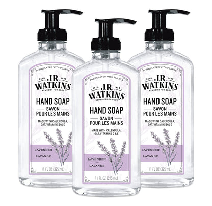 Product image of J.R. Watkins Gel Hand Soap Liquid Hand Wash Lavender USA Made Cruelty Free for Bathroom or Kitchen 11 fl oz