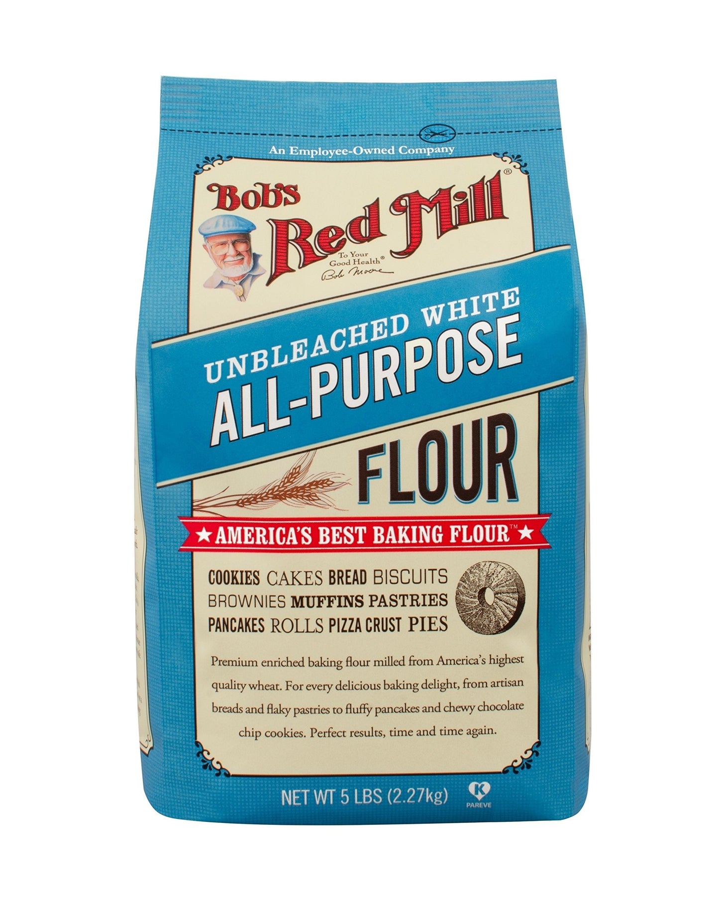 Product image of Bob's Red Mill Unbleached White All-Purpose Baking Flour 5 lbs