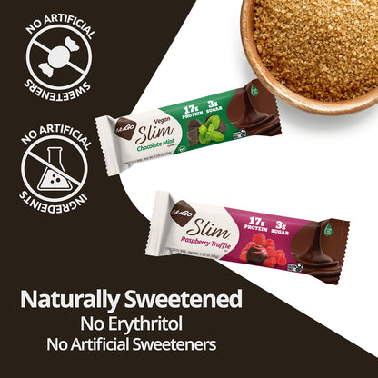 Product image of NuGo Slim Dark Chocolate Toasted Coconut Protein Bar Vegan Keto Friendly Gluten Free Protein 3g Sugar 7g