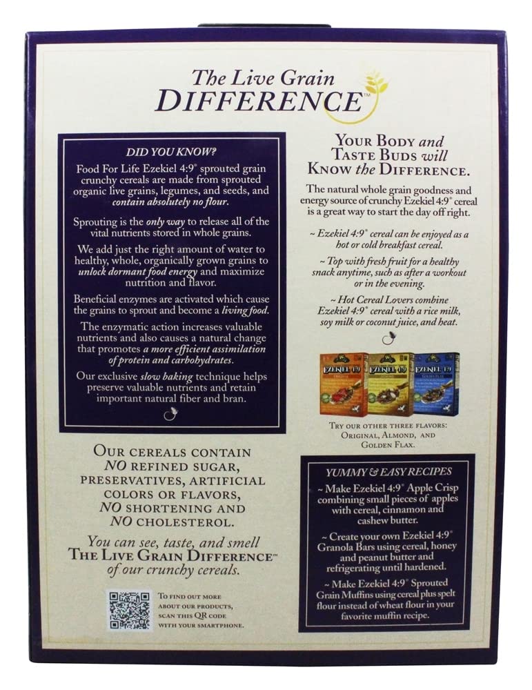 Product image of Food For Life Organic Ezekiel 4:9 Sprouted Whole Grain Cereal Cinnamon Raisin 16 oz 16 oz Pack of 6