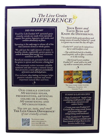 Product image of Food For Life Organic Ezekiel 4:9 Sprouted Whole Grain Cereal Cinnamon Raisin 16 oz 16 oz Pack of 6