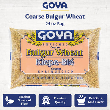 Product image of Goya Coarse Bulgur Wheat Nutritious Wheat for Tabouleh Salads Soups and Pilafs Bag 24 oz 24 oz