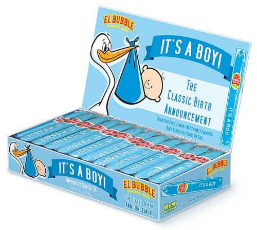 Product image of It's a BOY Classic Birth Annozment Bubble Gum Cigar Party Favor Blue Pack of 36