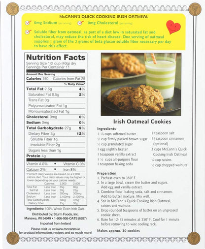 Product image of McCann's Irish Oatmeal Quick Cooking Irish Oatmeal Pack of 2