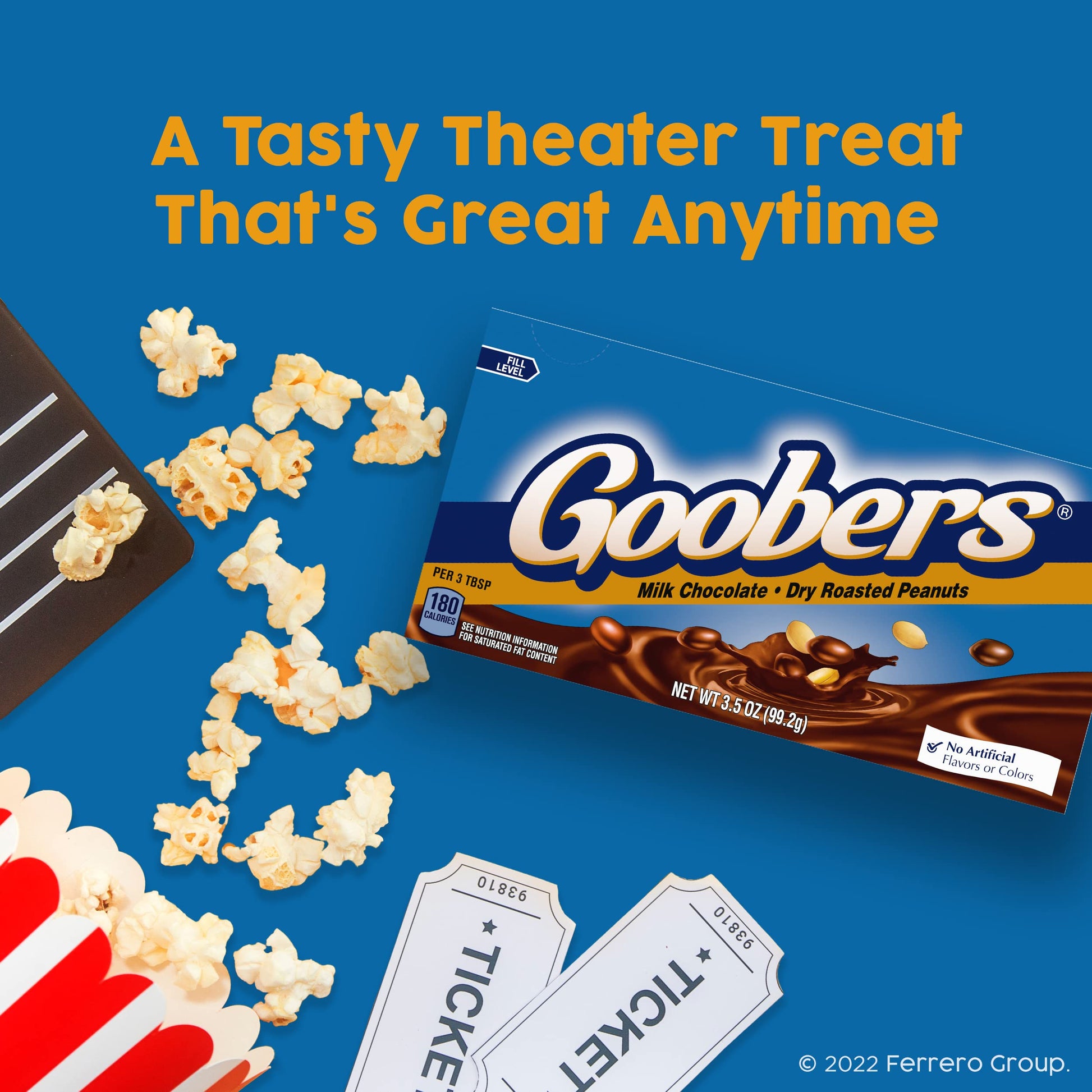 Product image of Goobers Roasted Peanuts and Milk Chocolate Movie Theater Candy Box Bulk 3.5 oz 3.5 oz Pack of 15
