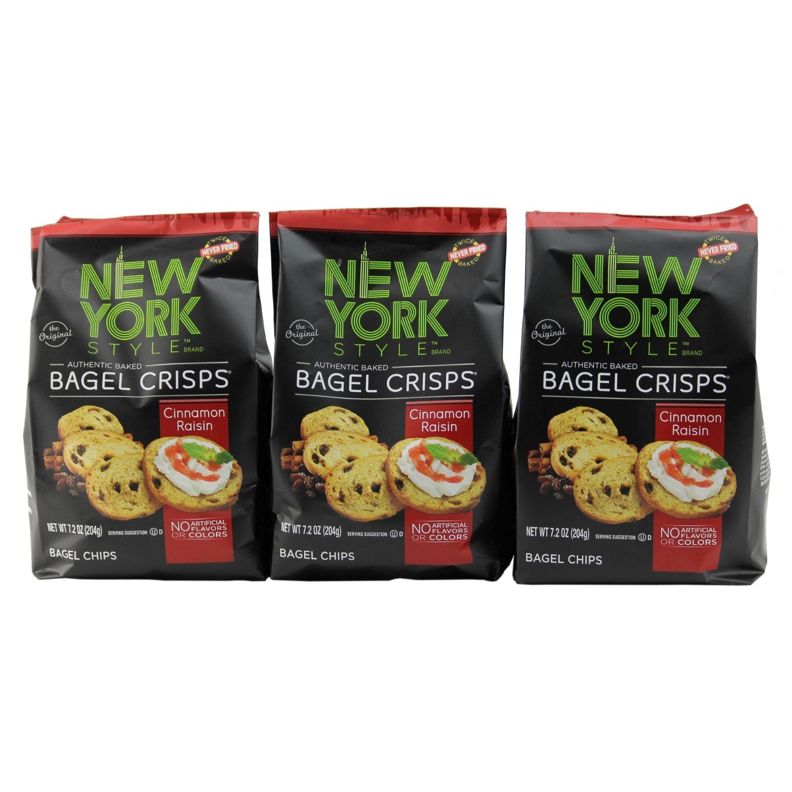 Product image of New York Style Bagel Crisps Cinnamon Raisin Party Snacks 7.2 oz 7.2 oz Pack of 3