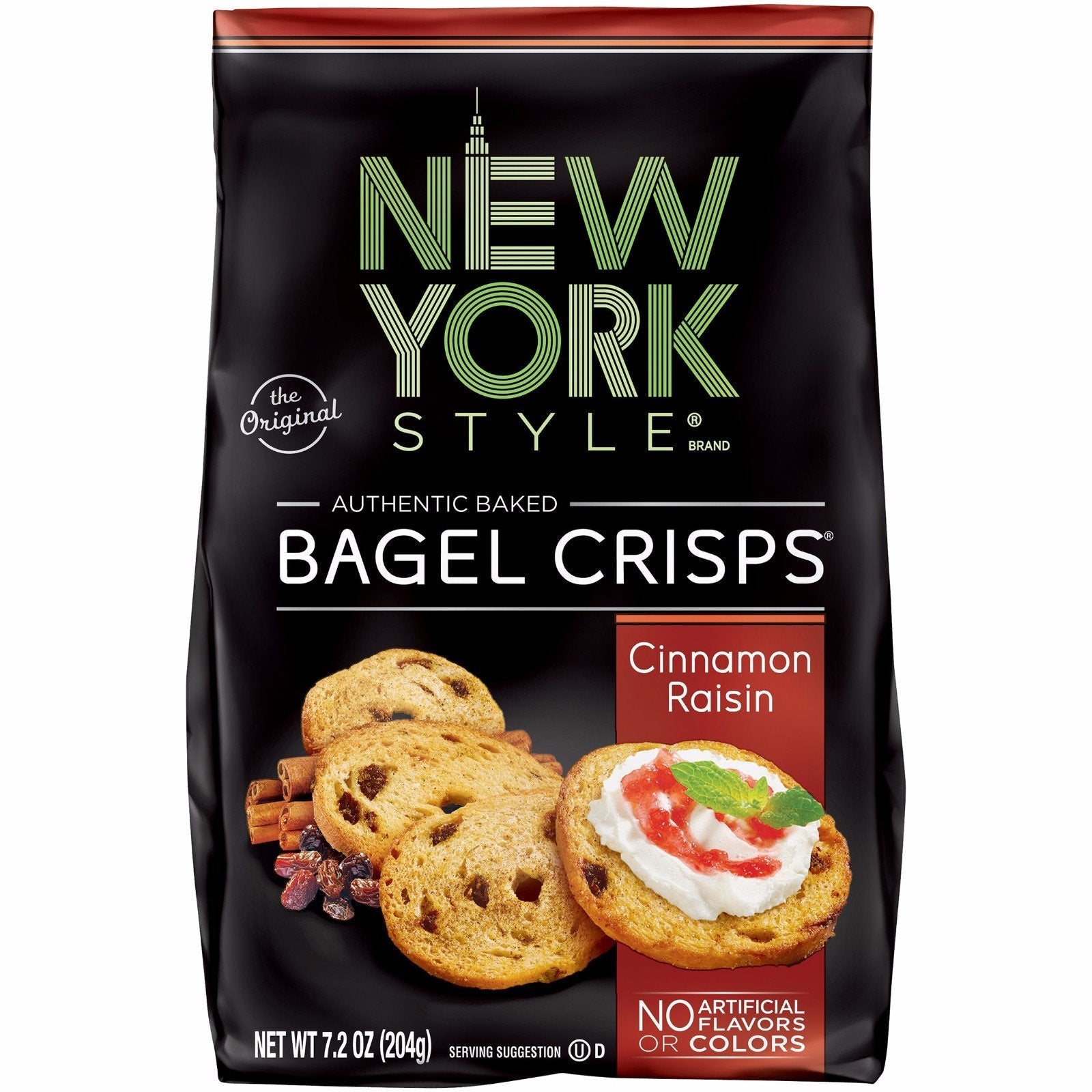 Product image of New York Style Bagel Crisps Cinnamon Raisin Party Snacks 7.2 oz 7.2 oz Pack of 3