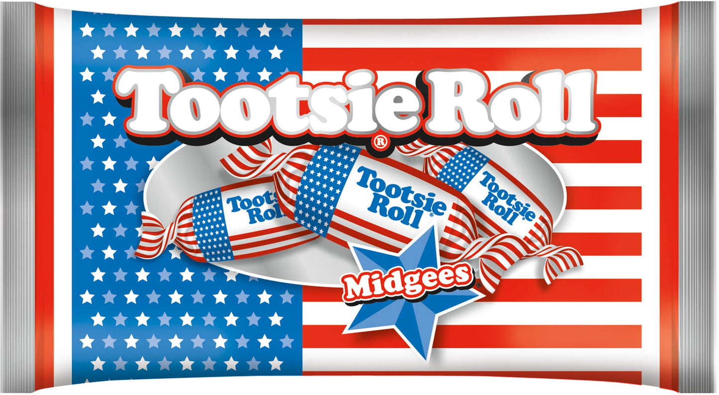 Product image of Tootsie Roll Midgees Flag Red White and Blue Packaging Bag 11 oz 11 oz