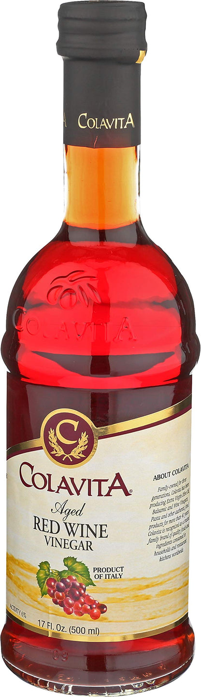 Product image of COLAVITA Red Wine Vinegar Glass Bottle 17 fl oz 17 fl oz Pack of 2