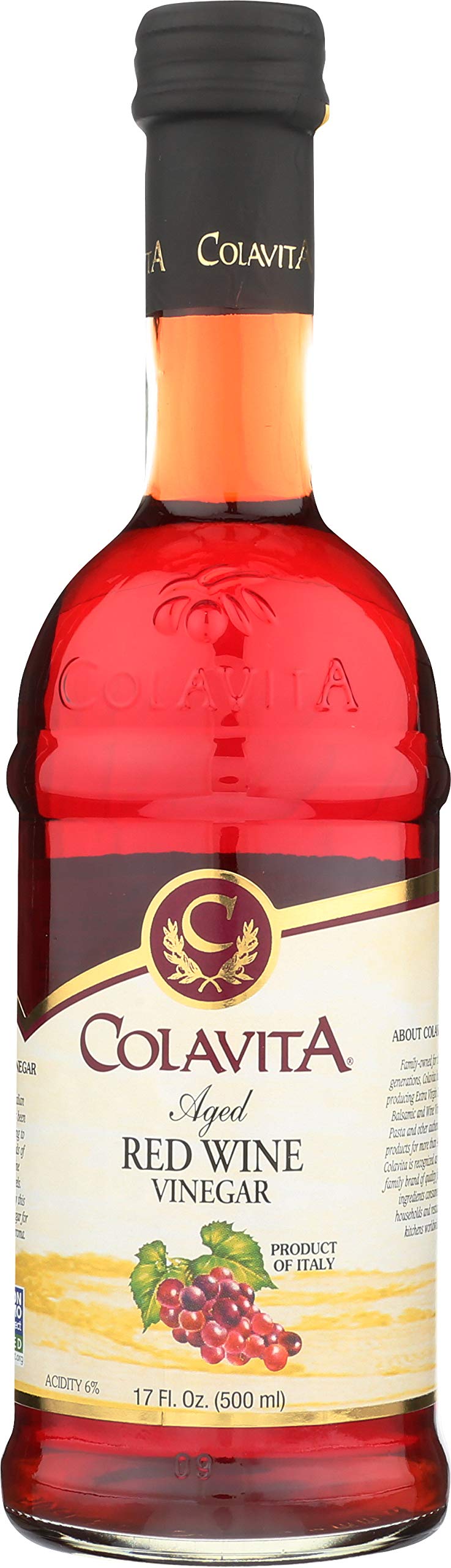 Product image of COLAVITA Red Wine Vinegar Glass Bottle 17 fl oz 17 fl oz Pack of 2
