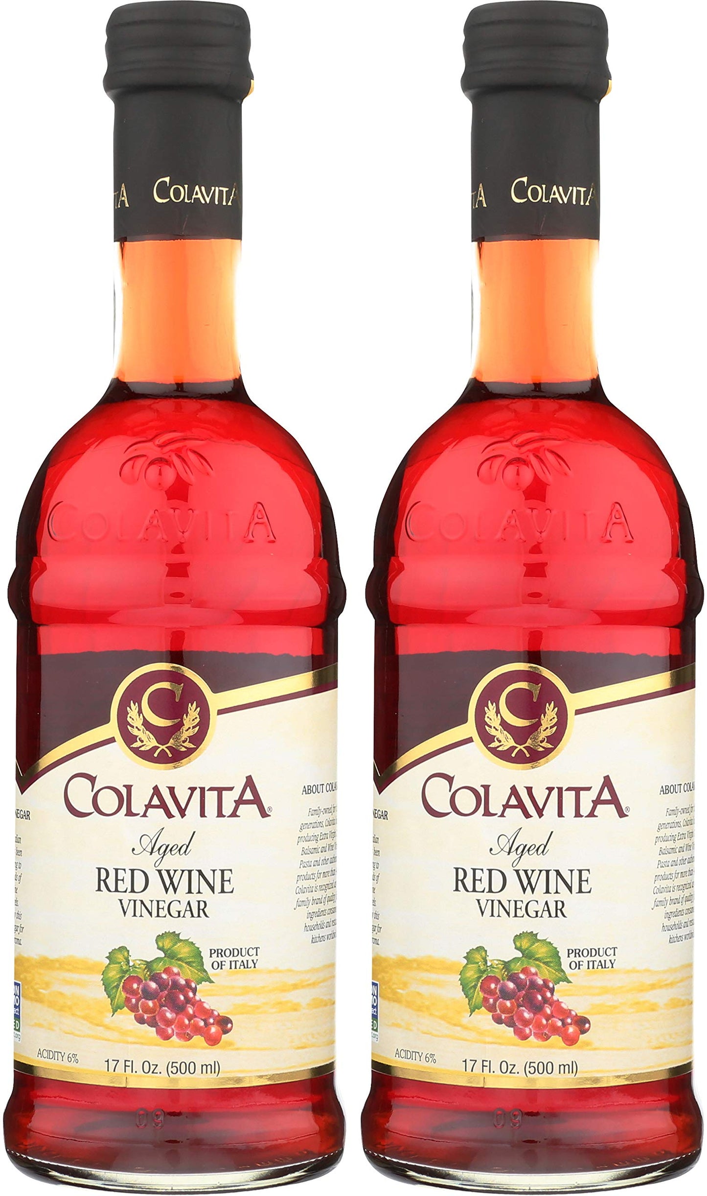 Product image of COLAVITA Red Wine Vinegar Glass Bottle 17 fl oz 17 fl oz Pack of 2