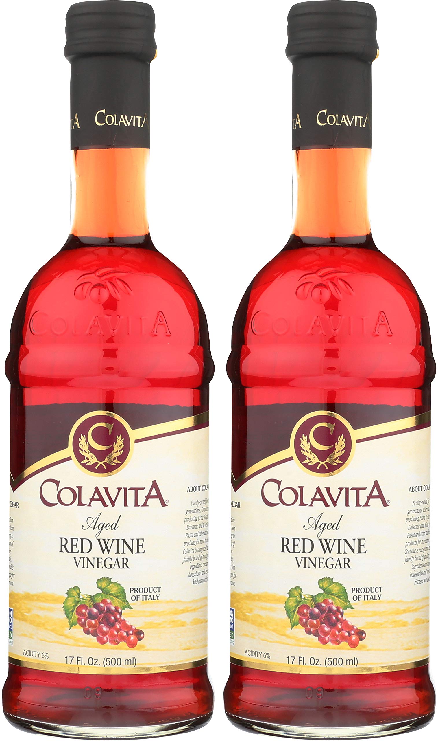 Product image of COLAVITA Red Wine Vinegar Glass Bottle 17 fl oz 17 fl oz Pack of 2