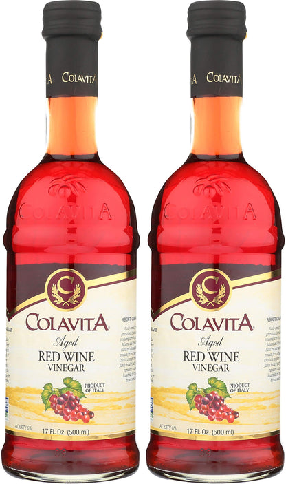 Product image of COLAVITA Red Wine Vinegar Glass Bottle 17 fl oz 17 fl oz Pack of 2