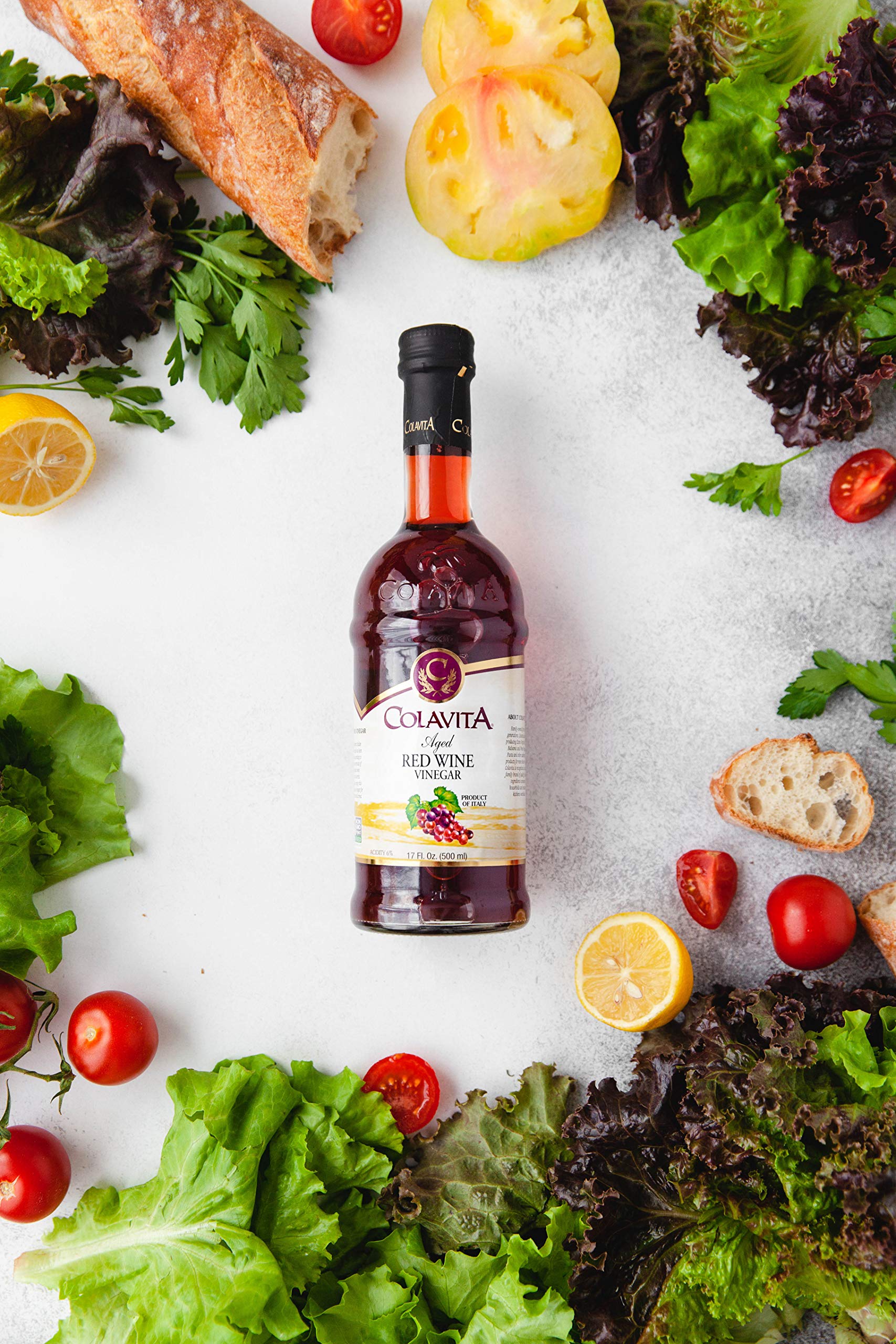 Product image of COLAVITA Red Wine Vinegar Glass Bottle 17 fl oz 17 fl oz Pack of 2
