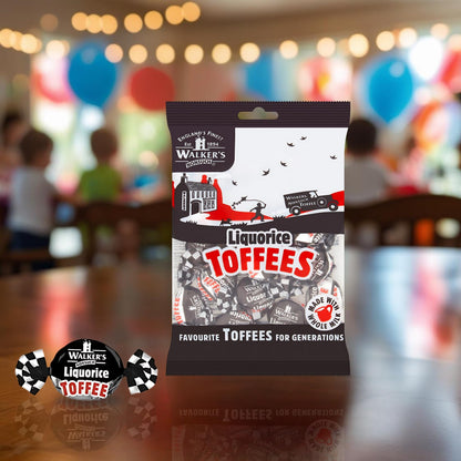Product image of Walkers' Nonsuch Liquorice Toffees Black Licorice Candy Chewy British Traditional English Treats Imported