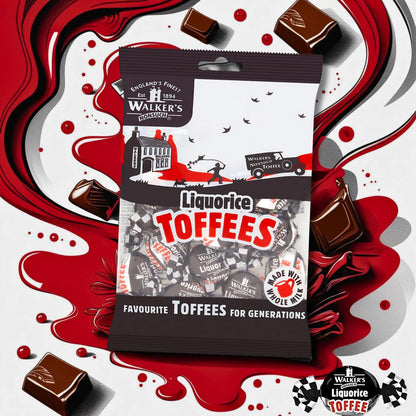 Product image of Walkers' Nonsuch Liquorice Toffees Black Licorice Candy Chewy British Traditional English Treats Imported