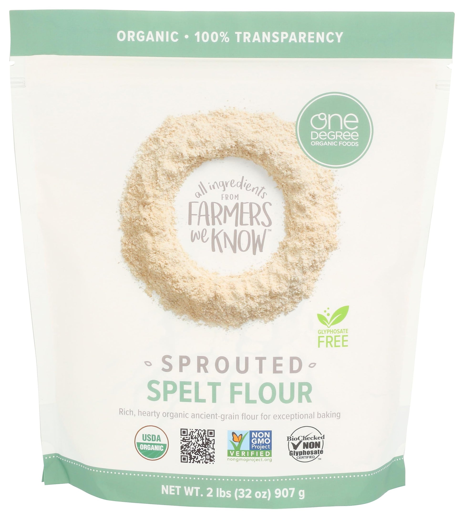 Product image of One Degree Organic Foods Organic Sprouted Spelt Flour 32 oz 32 oz