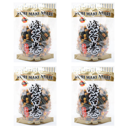 Product image of Shirakiku Nori Maki Arare Rice Crackers Wrapped in Seaweed 5 oz 5 oz Pack of 4