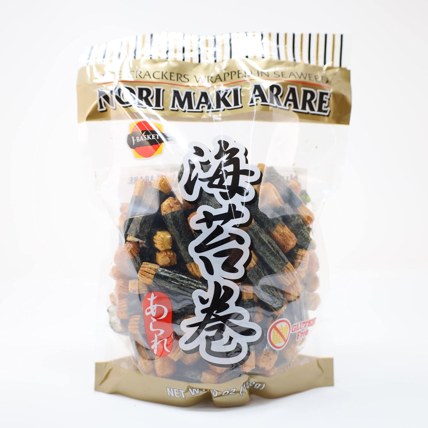 Product image of Shirakiku Nori Maki Arare Rice Crackers Wrapped in Seaweed 5 oz 5 oz Pack of 4
