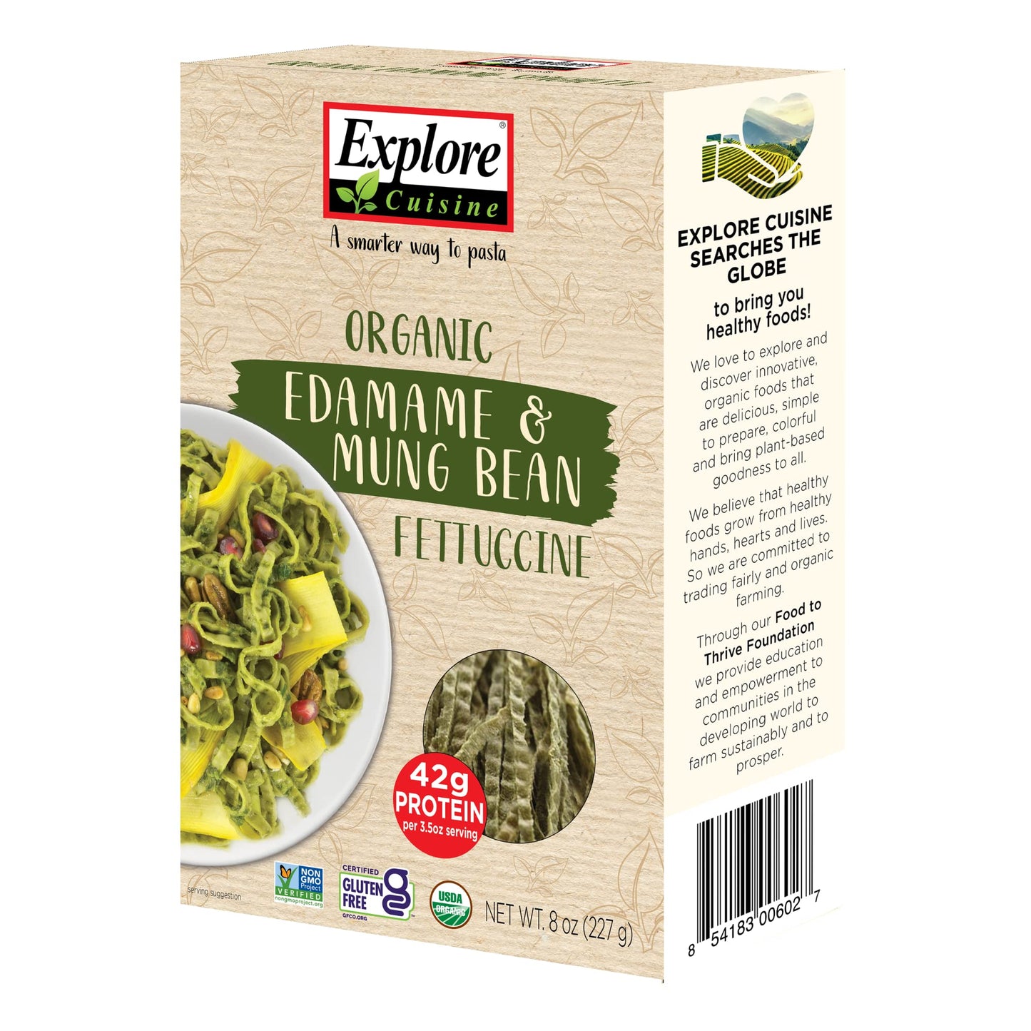 Product image of EXPLORE CUISINE Organic Edamame and Mung Bean Fettuccine Gluten Free Vegan Kosher Non-GMO High in