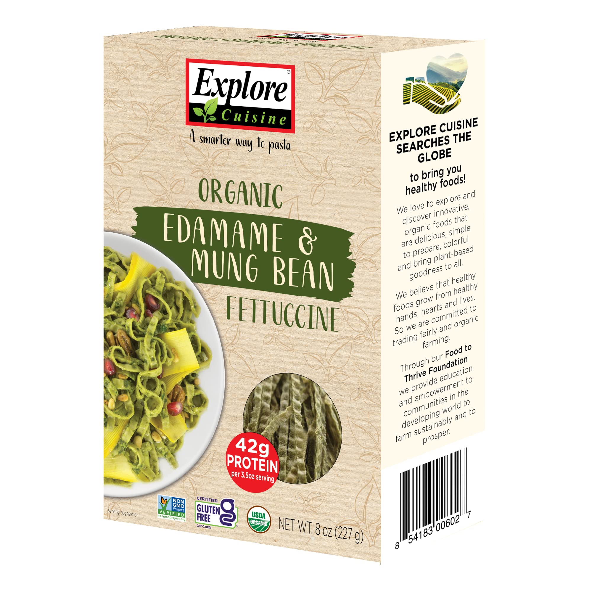 Product image of EXPLORE CUISINE Organic Edamame and Mung Bean Fettuccine Gluten Free Vegan Kosher Non-GMO High in