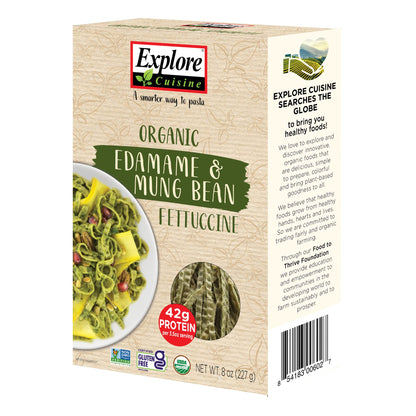 Product image of EXPLORE CUISINE Organic Edamame and Mung Bean Fettuccine Gluten Free Vegan Kosher Non-GMO High in