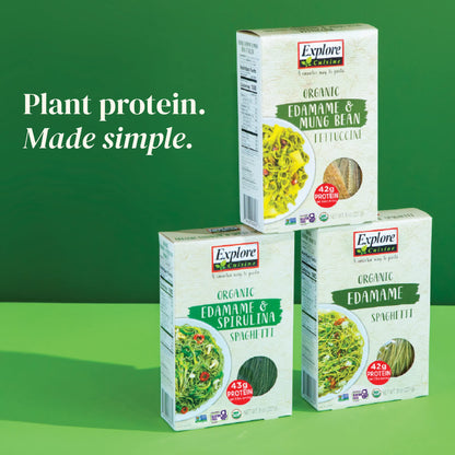 Product image of EXPLORE CUISINE Organic Edamame and Mung Bean Fettuccine Gluten Free Vegan Kosher Non-GMO High in
