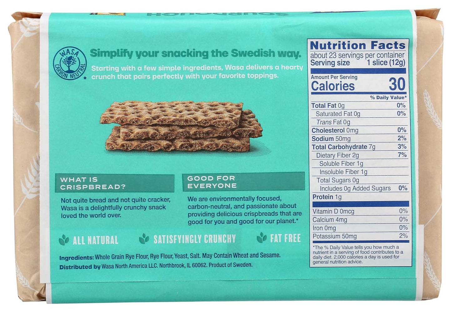 Product image of Wasa Sourdough Flatbread Crispbread 9.7 oz 9.7 oz Pack of 3